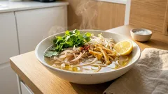 米粉麺で軽やかに。油揚げのコクで作る、クミン香るやさしいフォー（鍋ひとつ）
