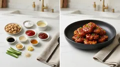 大豆ミートでヤンニョムチキン風：カリッと揚げて甘辛だれを絡めるだけ